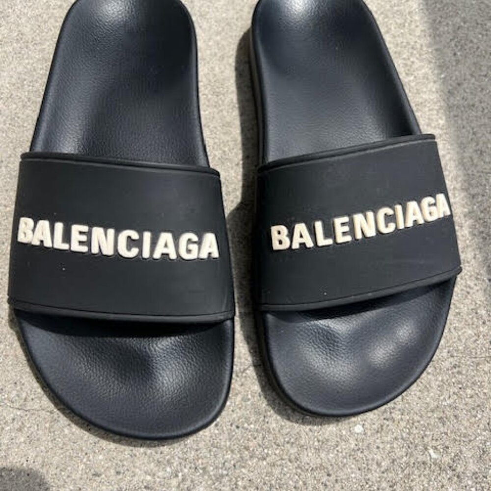 Balenciaga Black Slides Size 6 (Womens)